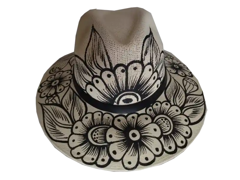 Sombrero explorer beige con flores (G) Sombrero explorer beige con flores (G)