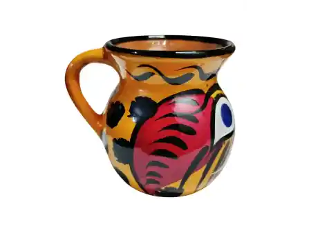 Blue eyes tiger clay jug