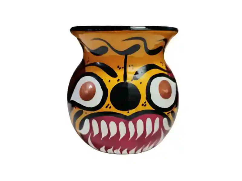 Golden-eyed tiger clay jug