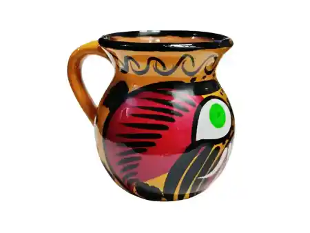 Green eyes tiger clay jug