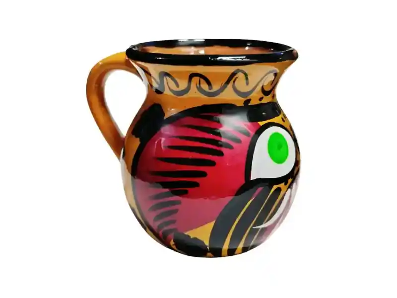 Green eyes tiger clay jug