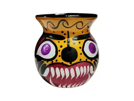 Violet eyes tiger clay jug