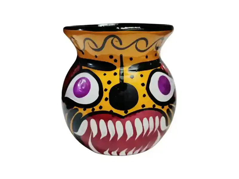 Violet eyes tiger clay jug