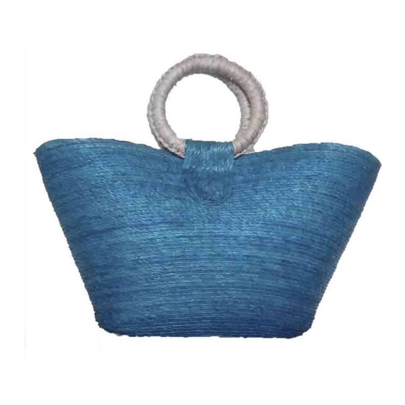 Bolsa de palma azul turquesa (G)