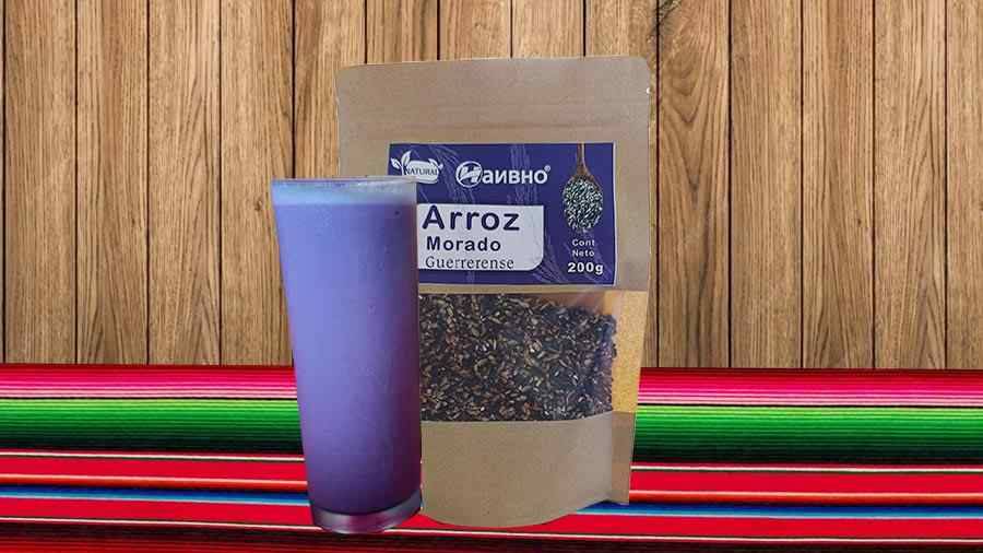 Horchata de arroz morado